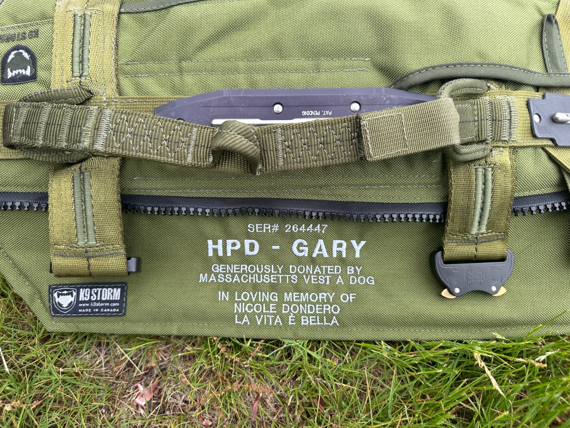Massachusetts Vest-A-Dog protected K-9