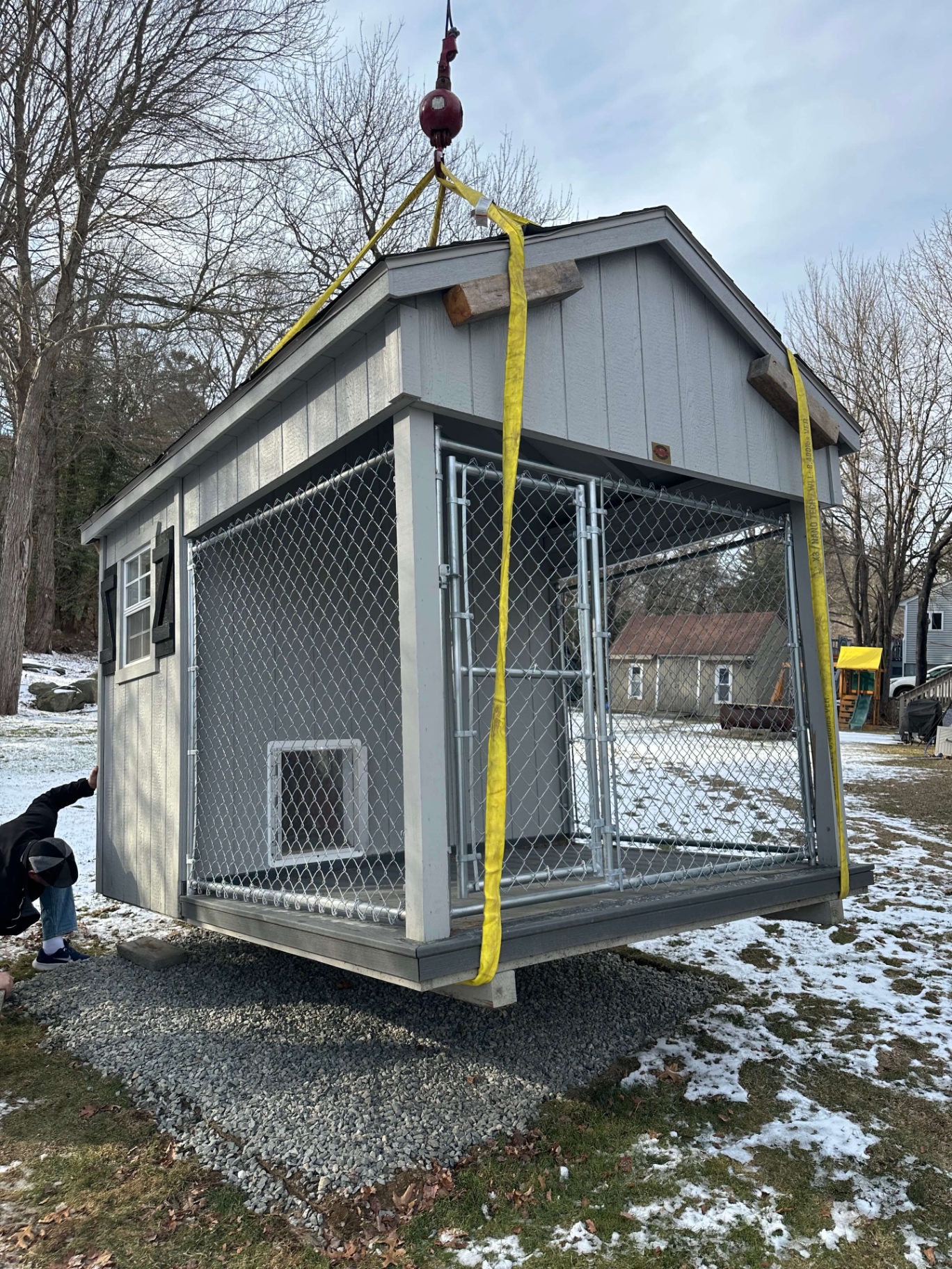 New K-9 kennel installation