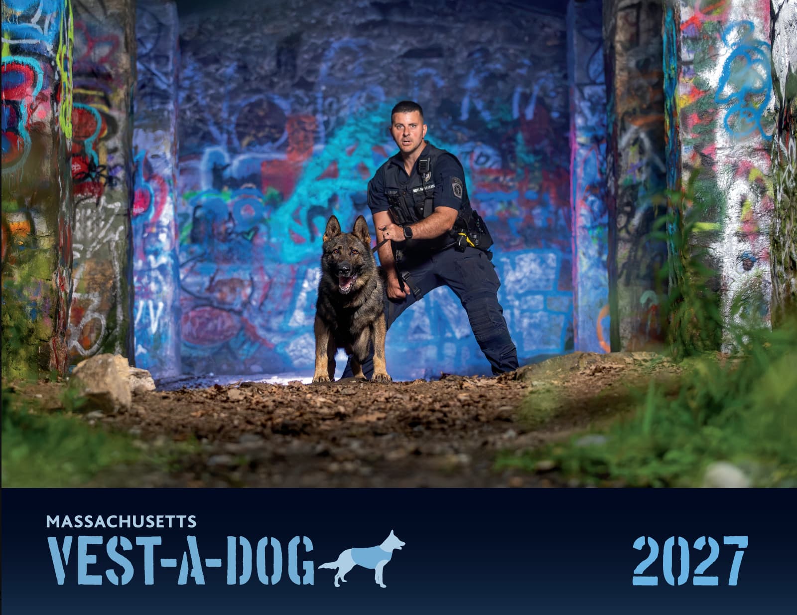 Cover of the Massachusetts Vest-A-Dog 2027 K-9 calendar