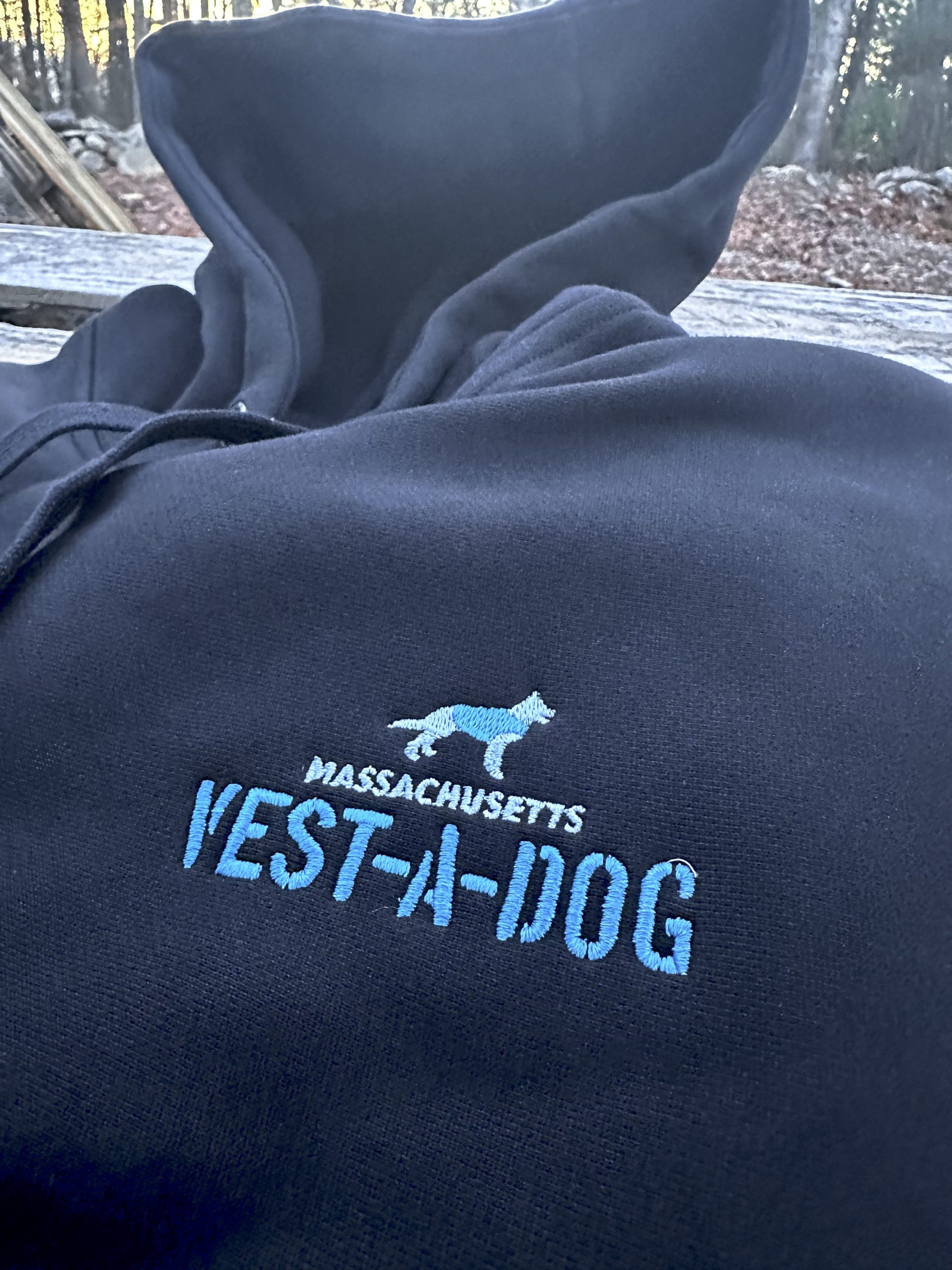 NEW - Hooded Sweatshirt - EMBROIDERED MA VEST-A-DOG Logo
